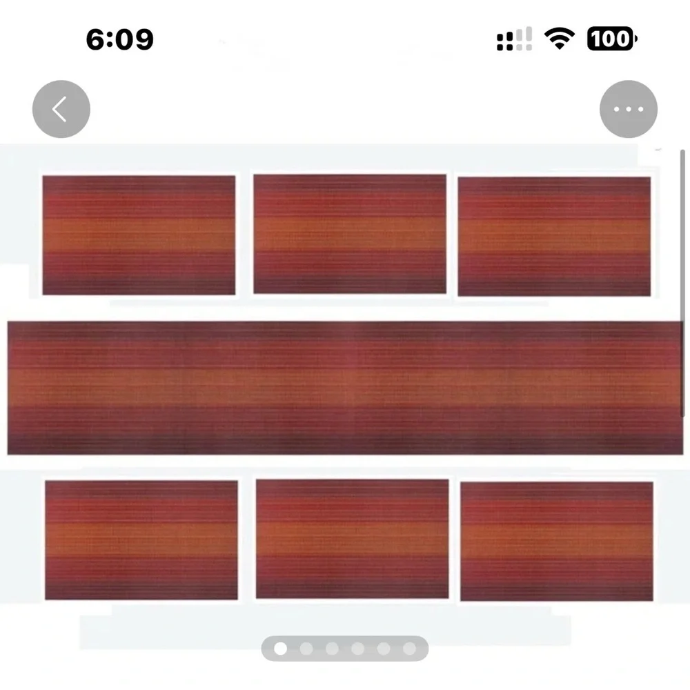 Striped Brown and Red Storage Bins